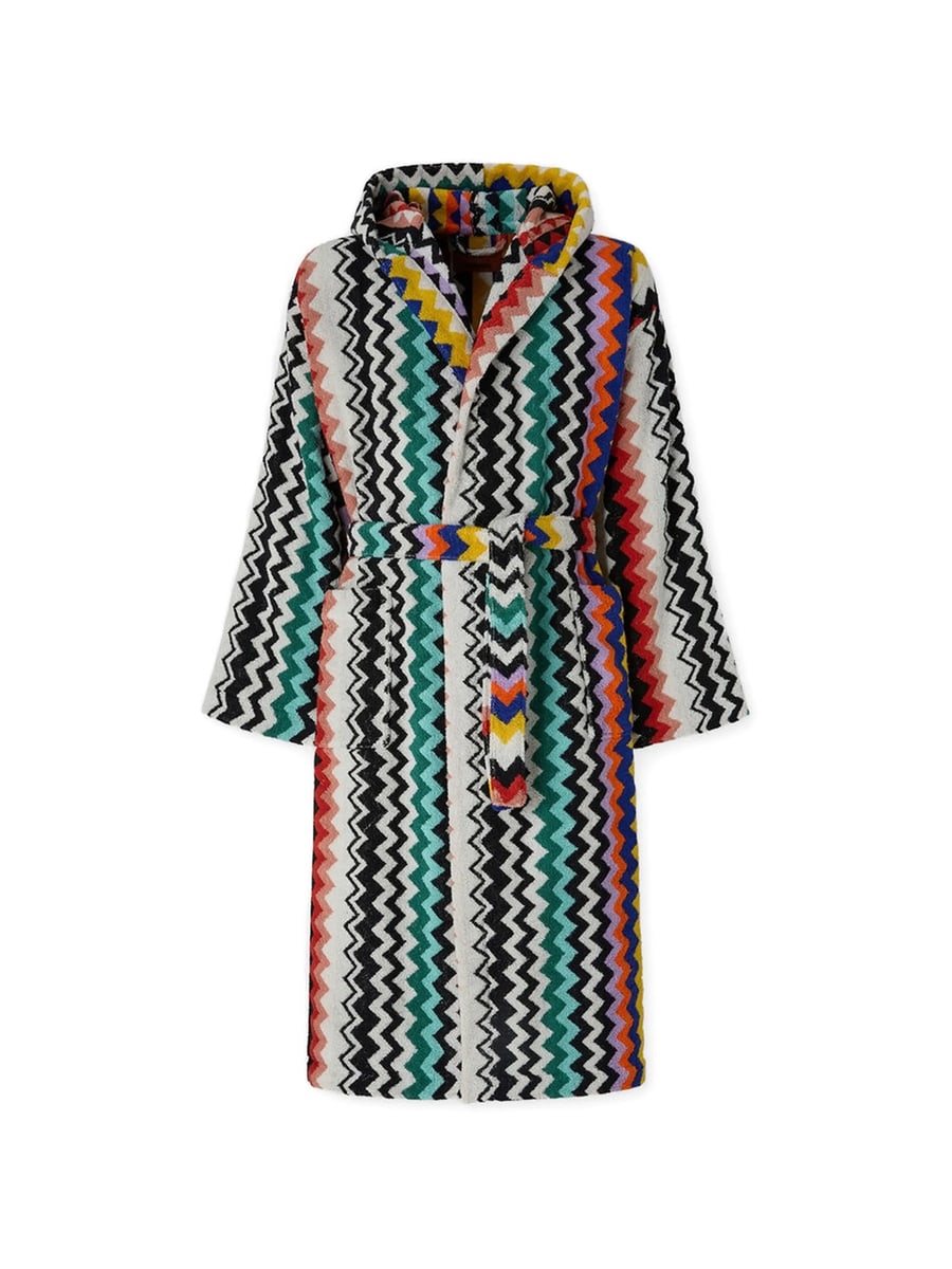 Missoni Home Missoni Home Zigzag-pattern Hooded Bathrobe