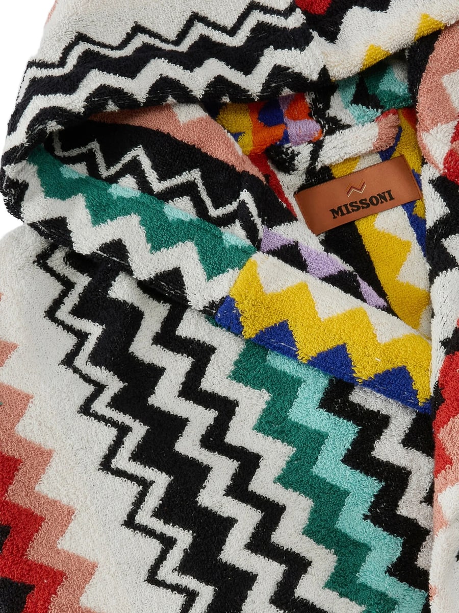 Missoni Home Missoni Home Zigzag-pattern Hooded Bathrobe, view 2