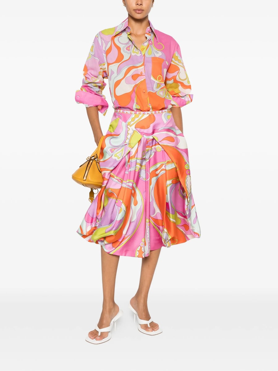 Pucci Pucci Iride-print Silk Trousers, view 4