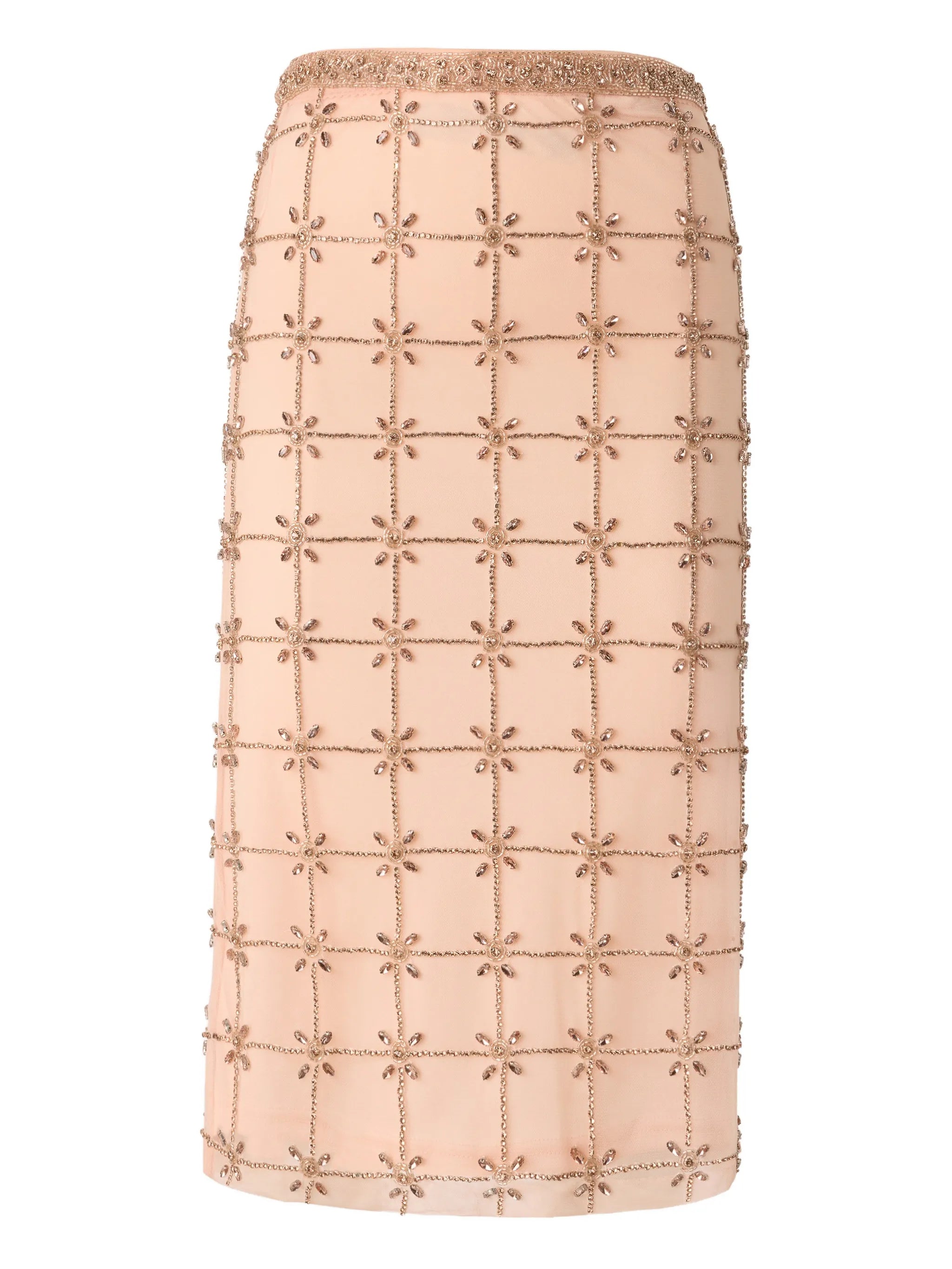 Pinko Pinko Mesh Calf-length Skirt With Crystals