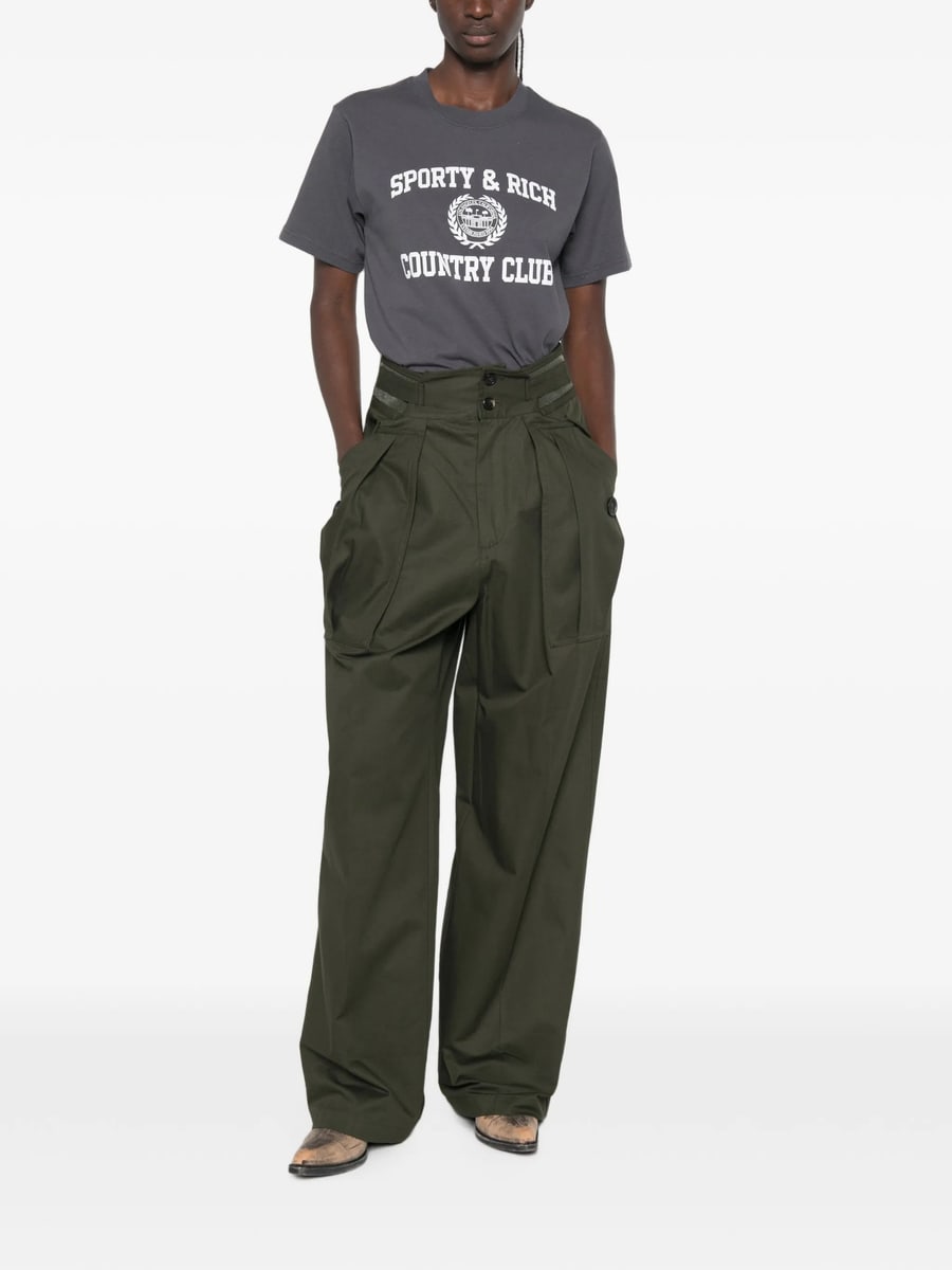 Sporty & Rich Sporty & Rich Logo-print T-shirt, view 2