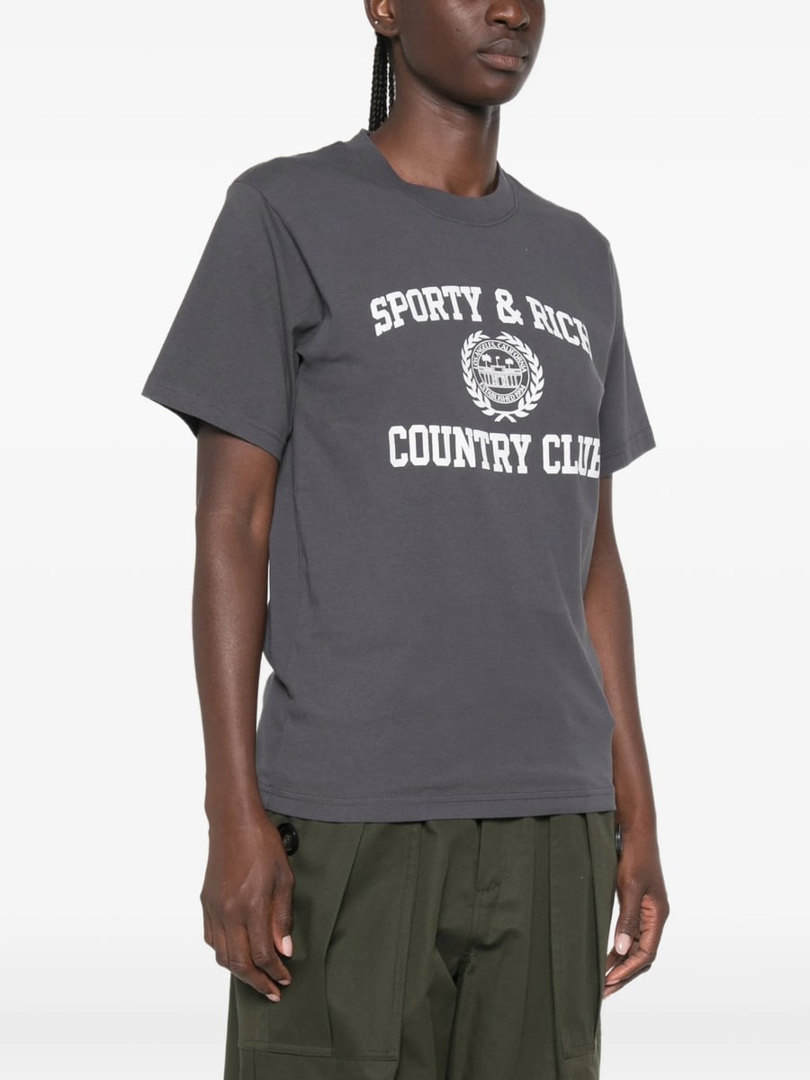 Sporty & Rich Sporty & Rich Logo-print T-shirt, view 3
