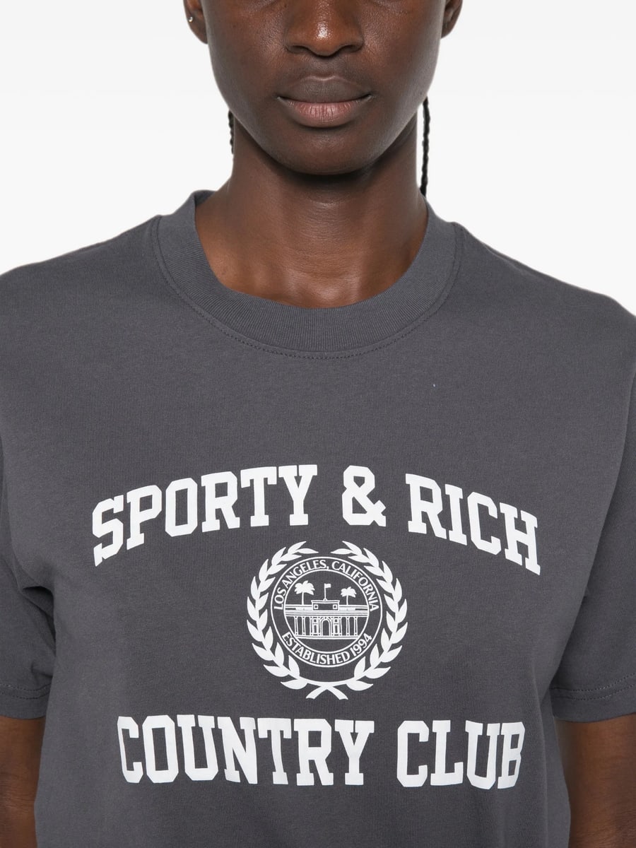 Sporty & Rich Sporty & Rich Logo-print T-shirt, view 4