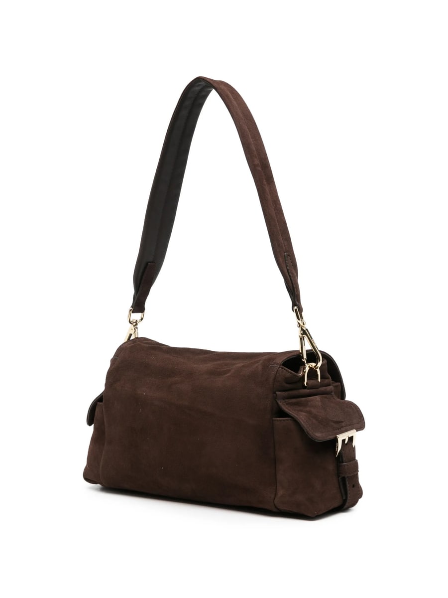 Prada Prada Explore Medium Suede Shoulder Bag With Flap, view 5
