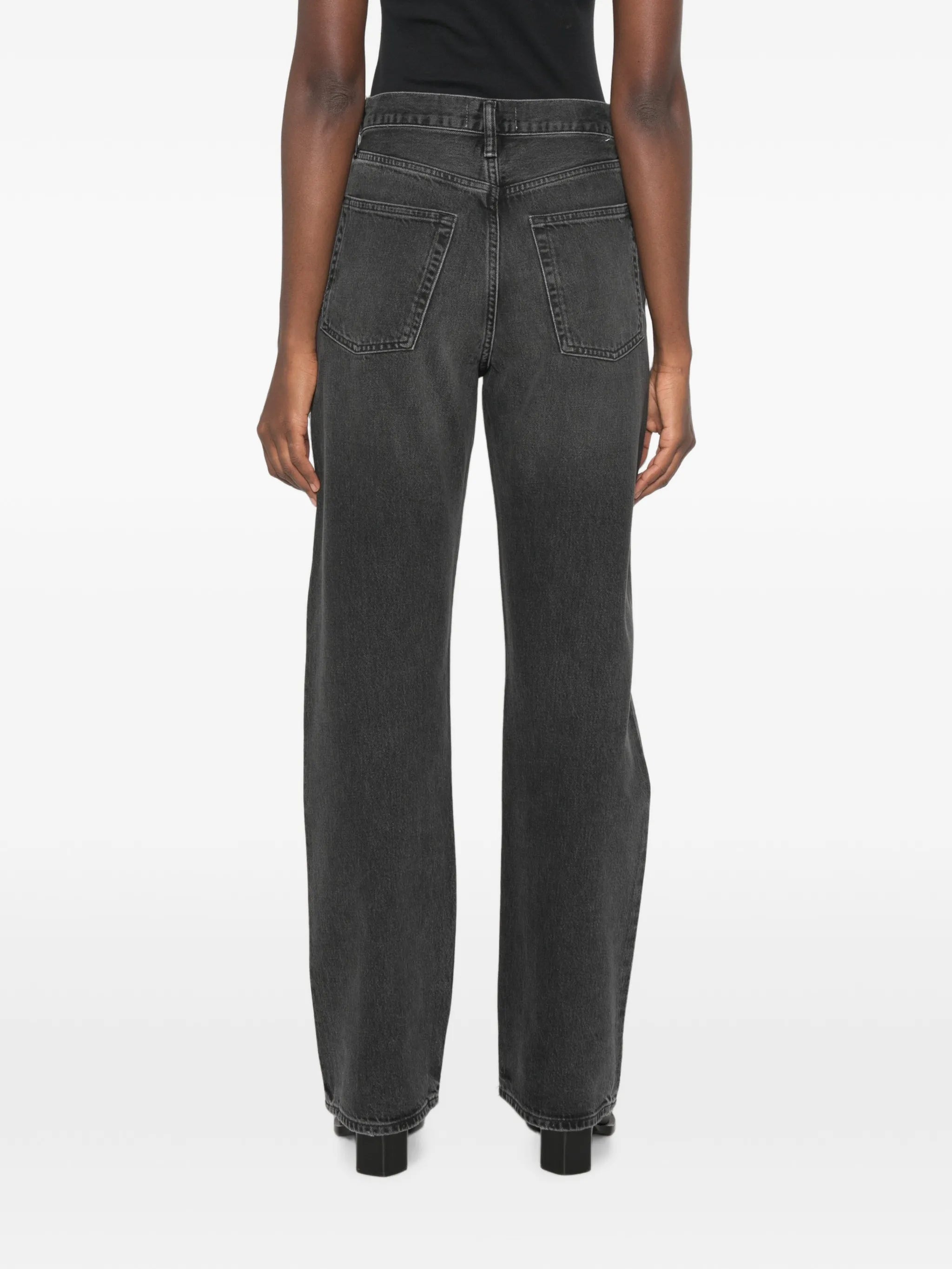 Agolde Agolde Faded-effect Wide-leg Jeans, view 2