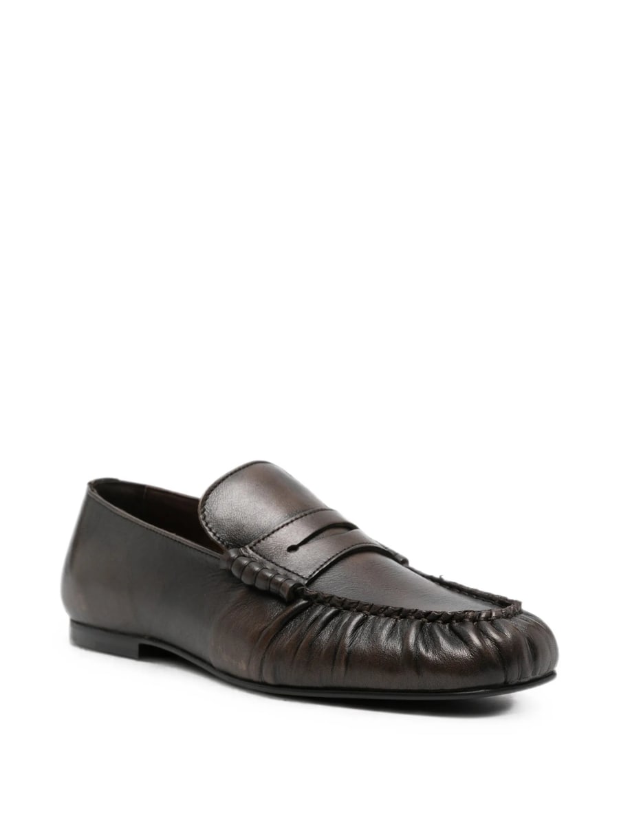 Alohas Alohas Aven Vintage Effect Leather Loafers, view 4