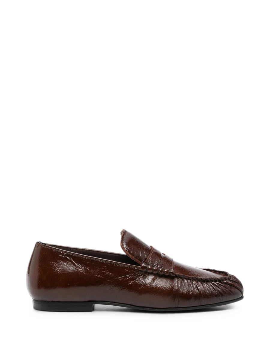 Alohas Alohas Ruched Penny-slot Loafers