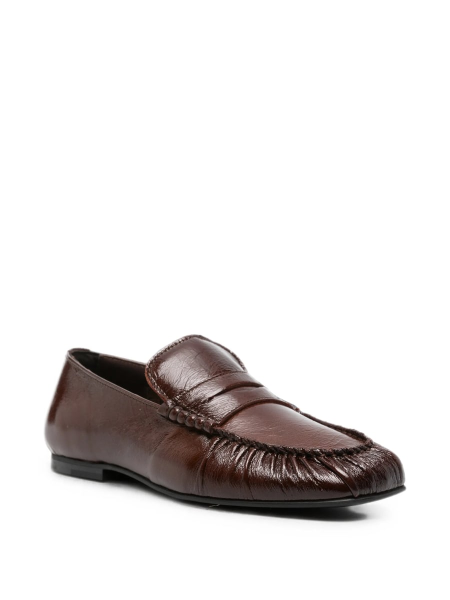 Alohas Alohas Ruched Penny-slot Loafers, view 3