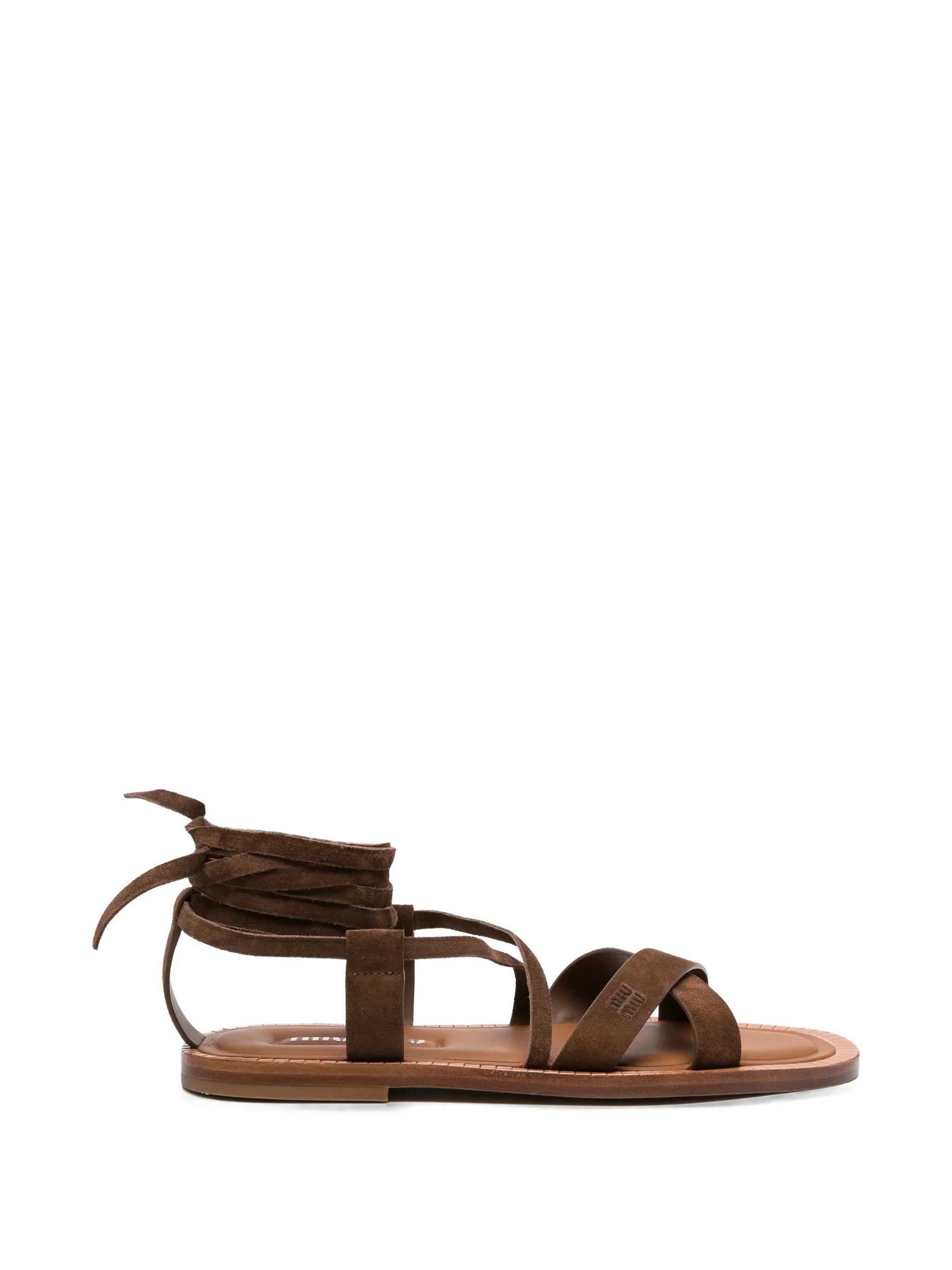 Miu Miu Miu Miu Lace-up Crossover-strap Sandals
