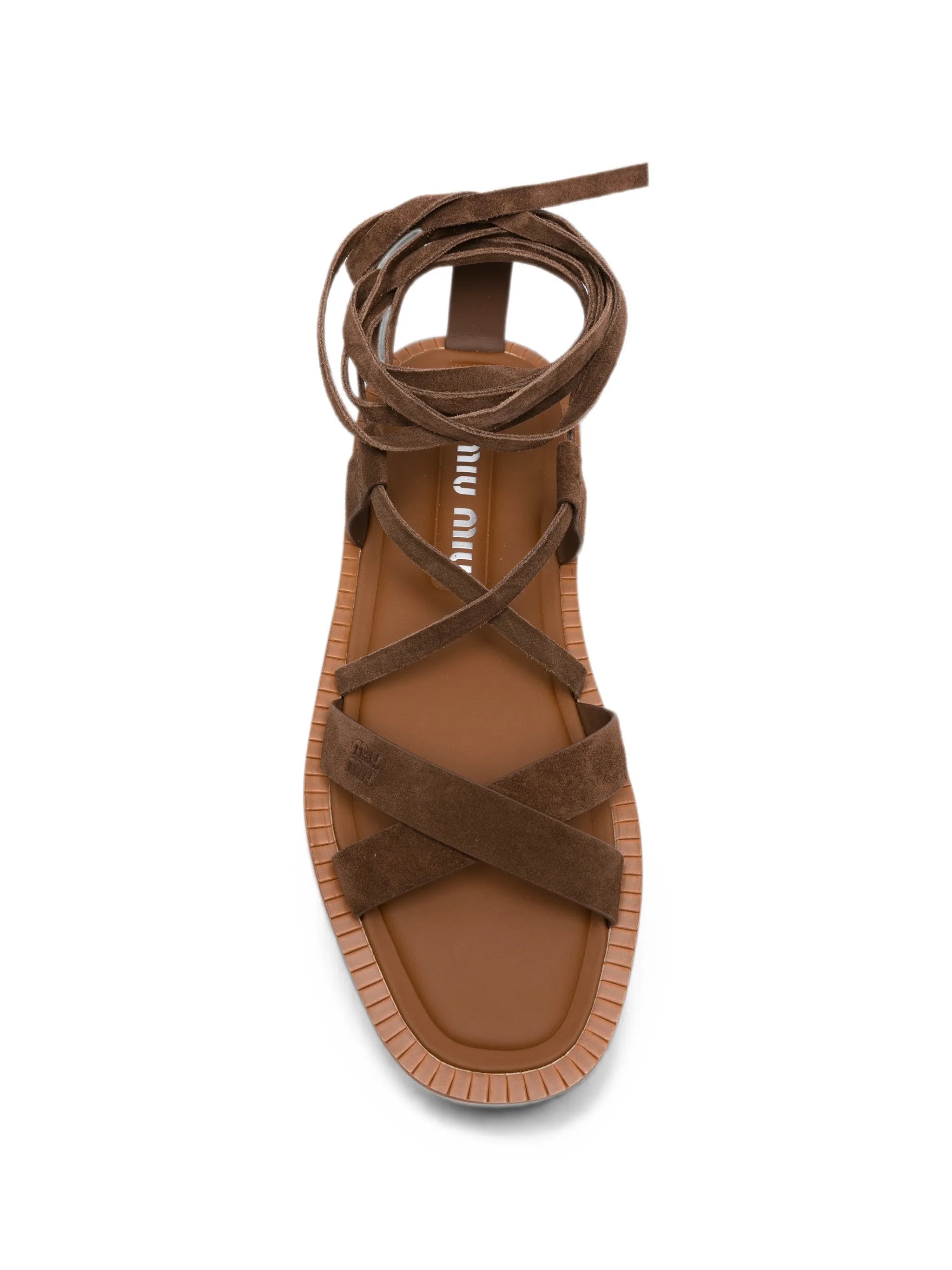 Miu Miu Miu Miu Lace-up Crossover-strap Sandals, view 2