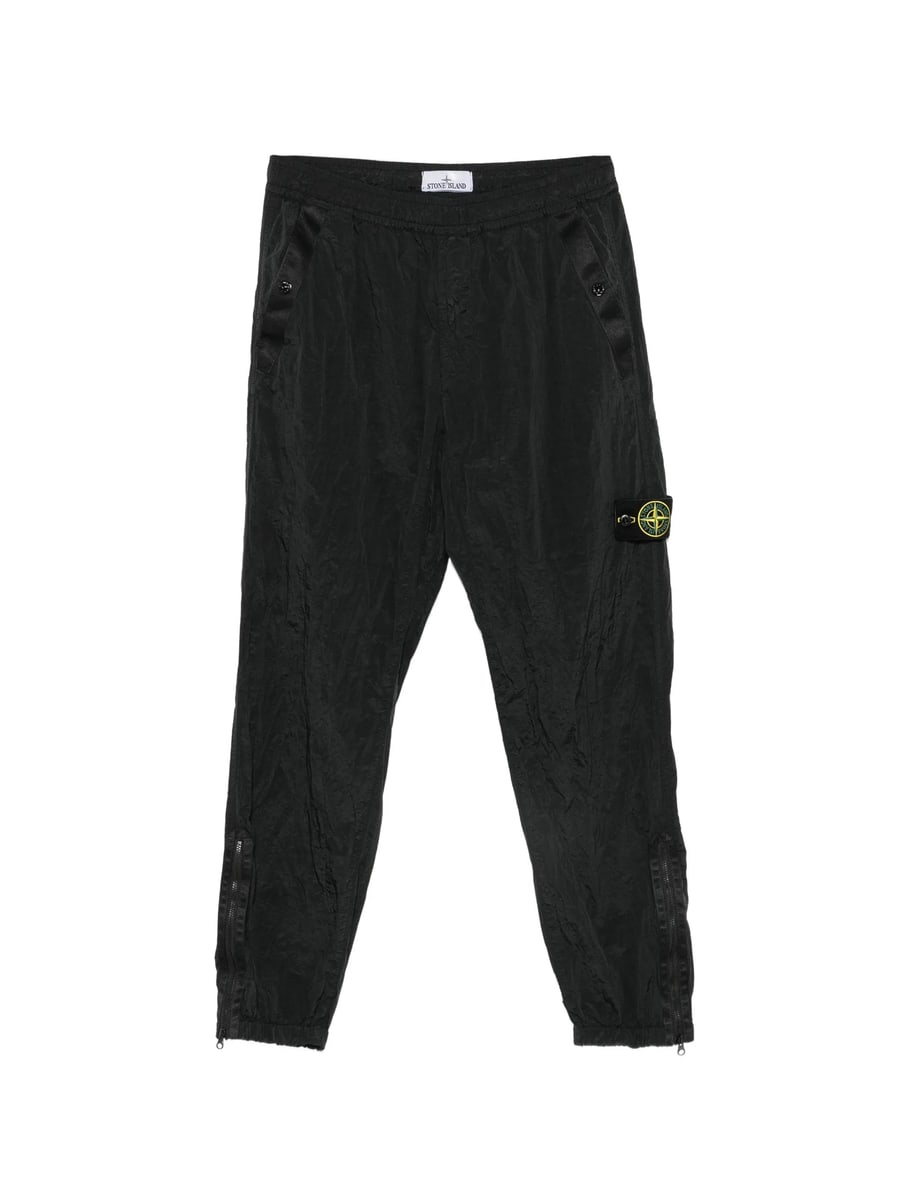 Stone Island Stone Island Logo-patch Crinkled Track Pants
