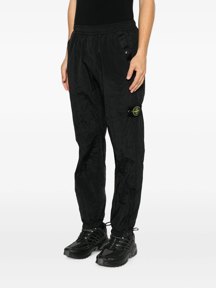 Stone Island Stone Island Logo-patch Crinkled Track Pants, view 5