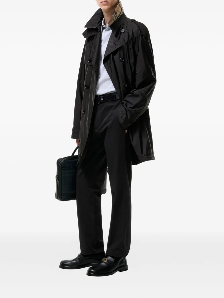 Burberry Burberry Mid-length Nylon Leadenham Trench Coat, view 3