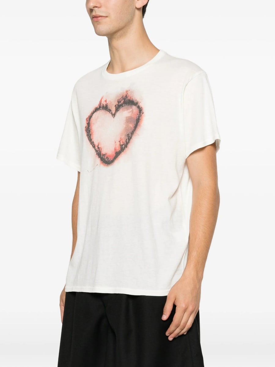 R13 R13 Heart-print T-shirt, view 2