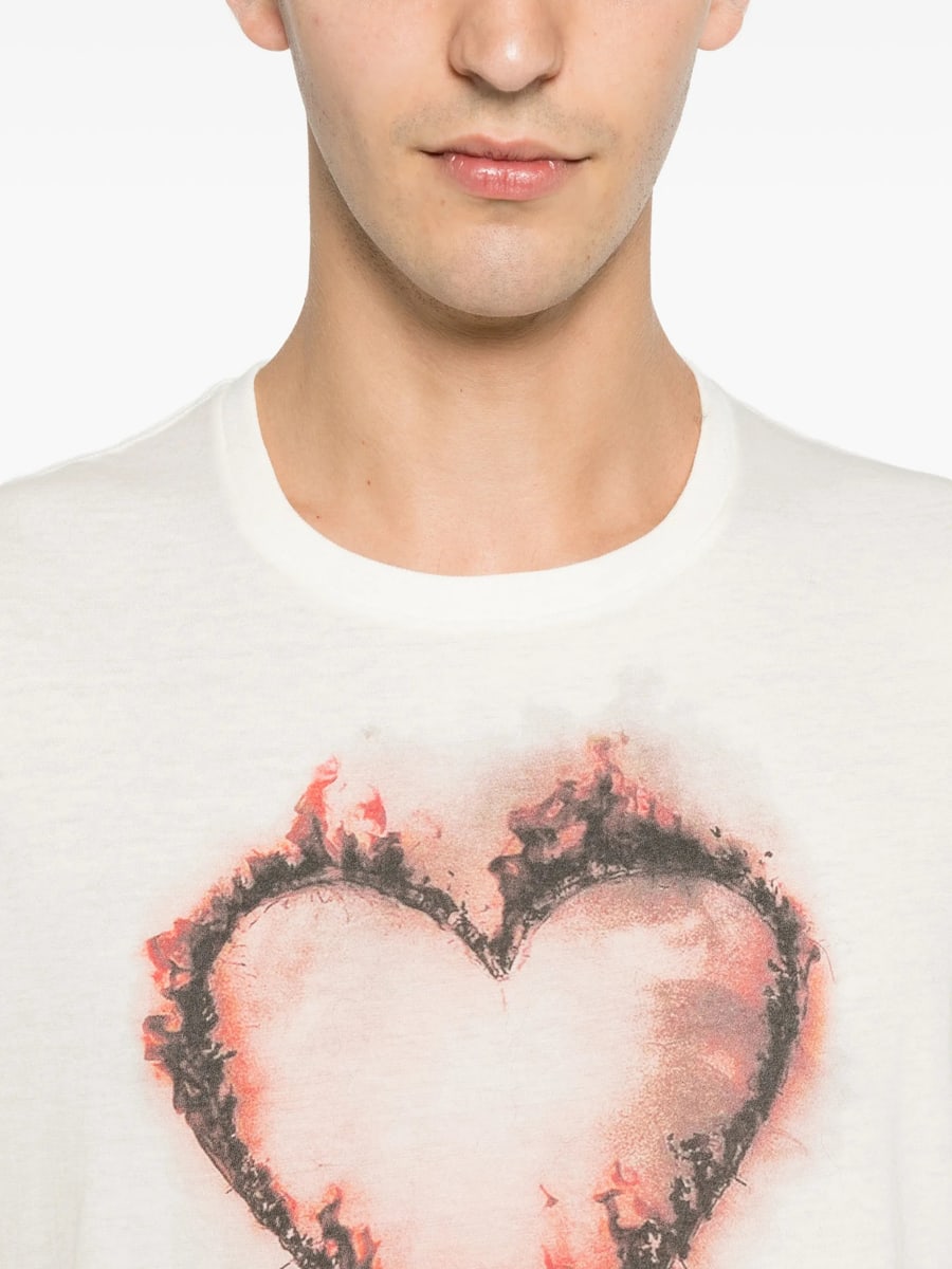 R13 R13 Heart-print T-shirt, view 5