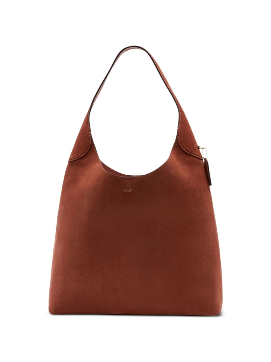 Coach Coach Brooklyn 39 Suede Logo-print Tote Bag