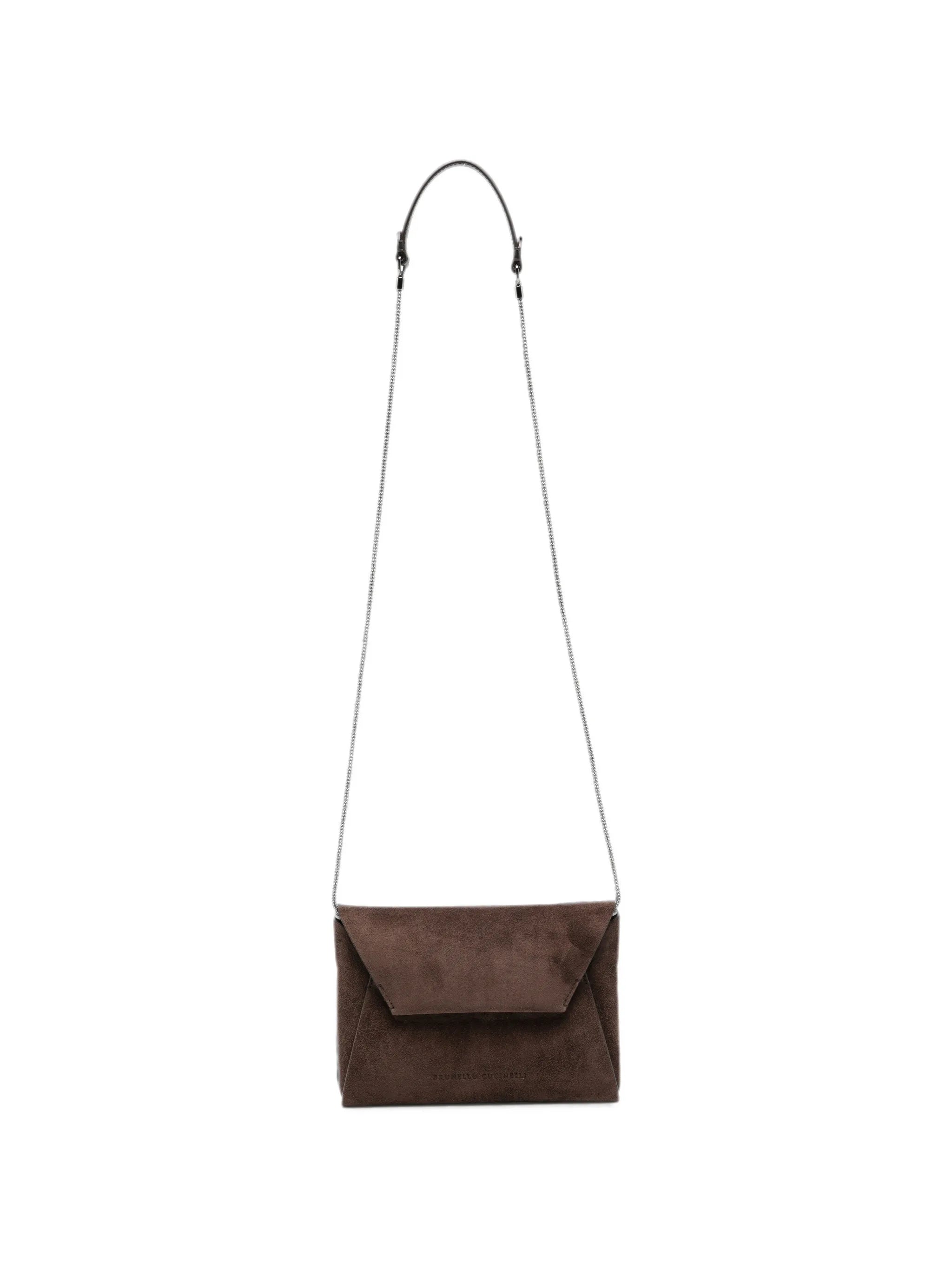Brunello Cucinelli Brunello Cucinelli Suede Chain-link Cross Body Bag