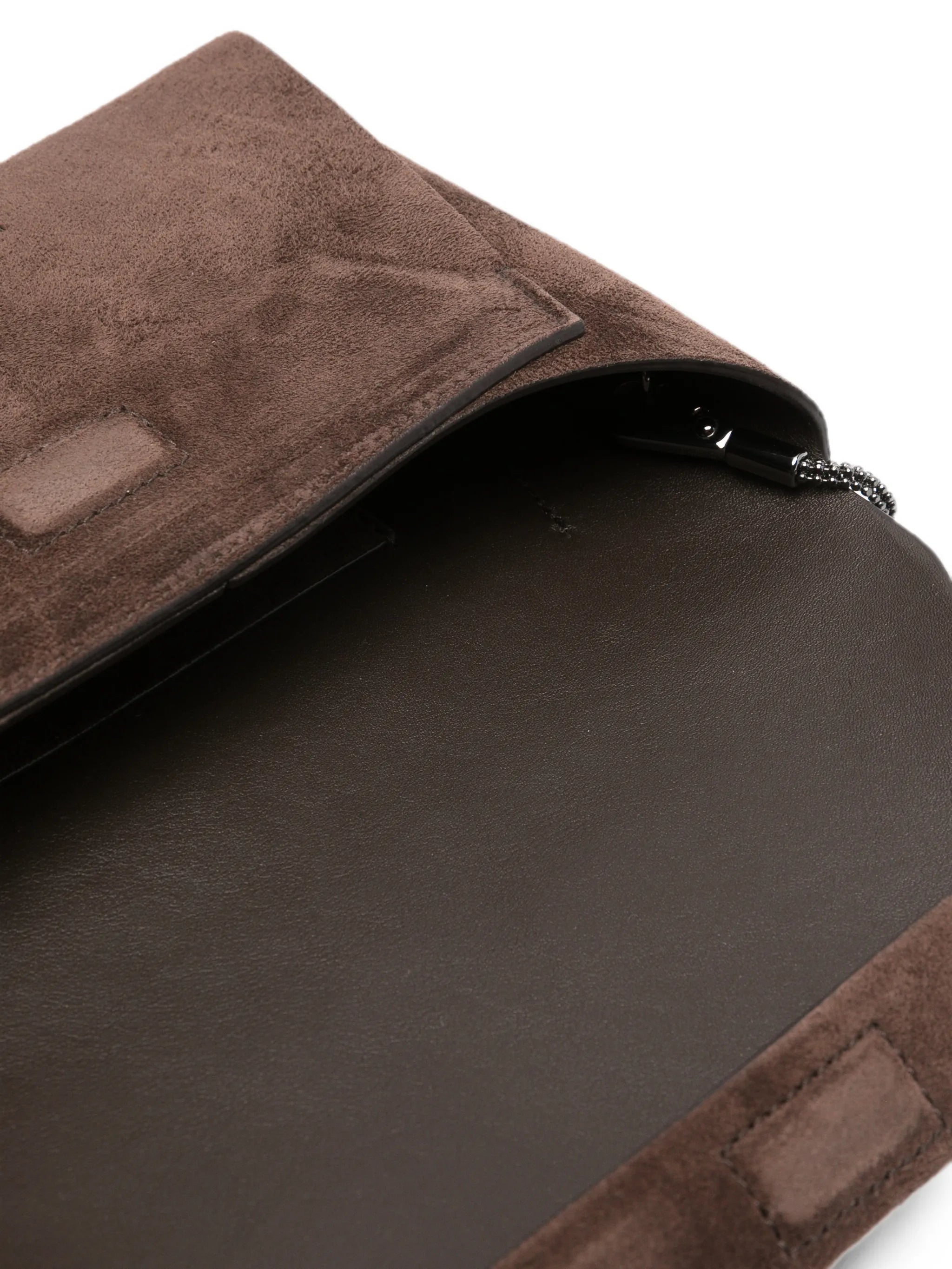 Brunello Cucinelli Brunello Cucinelli Suede Chain-link Cross Body Bag, view 2