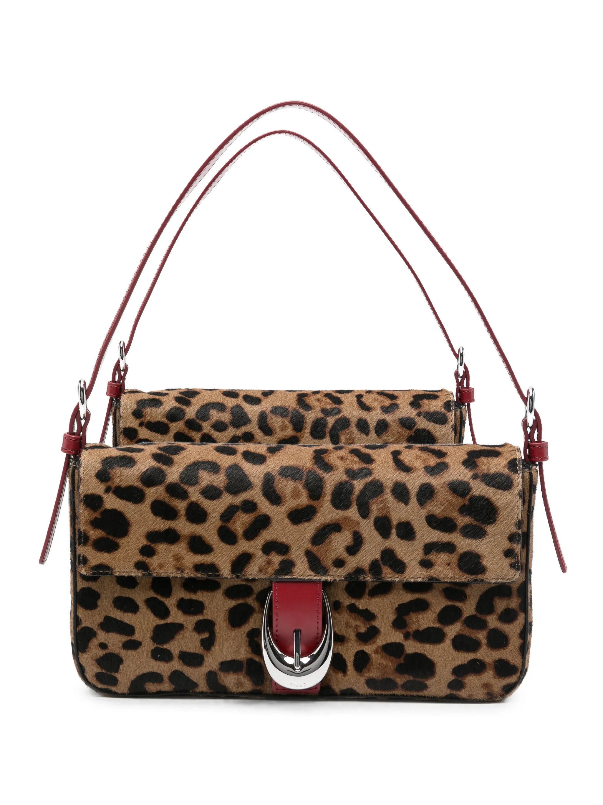 Staud Staud Leopard-pattern Leather Shoulder Bag