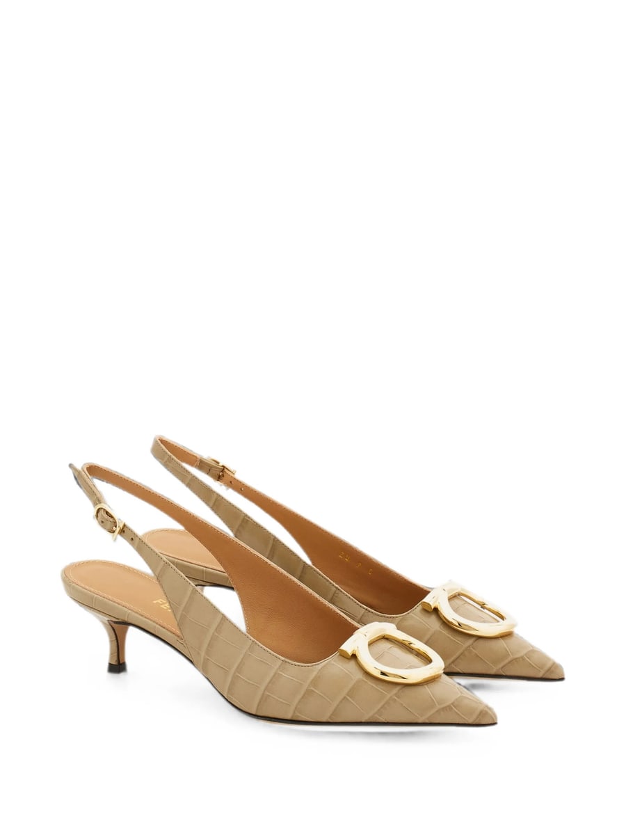 Ferragamo Ferragamo Maxi Gancini Slingback Pumps, view 2