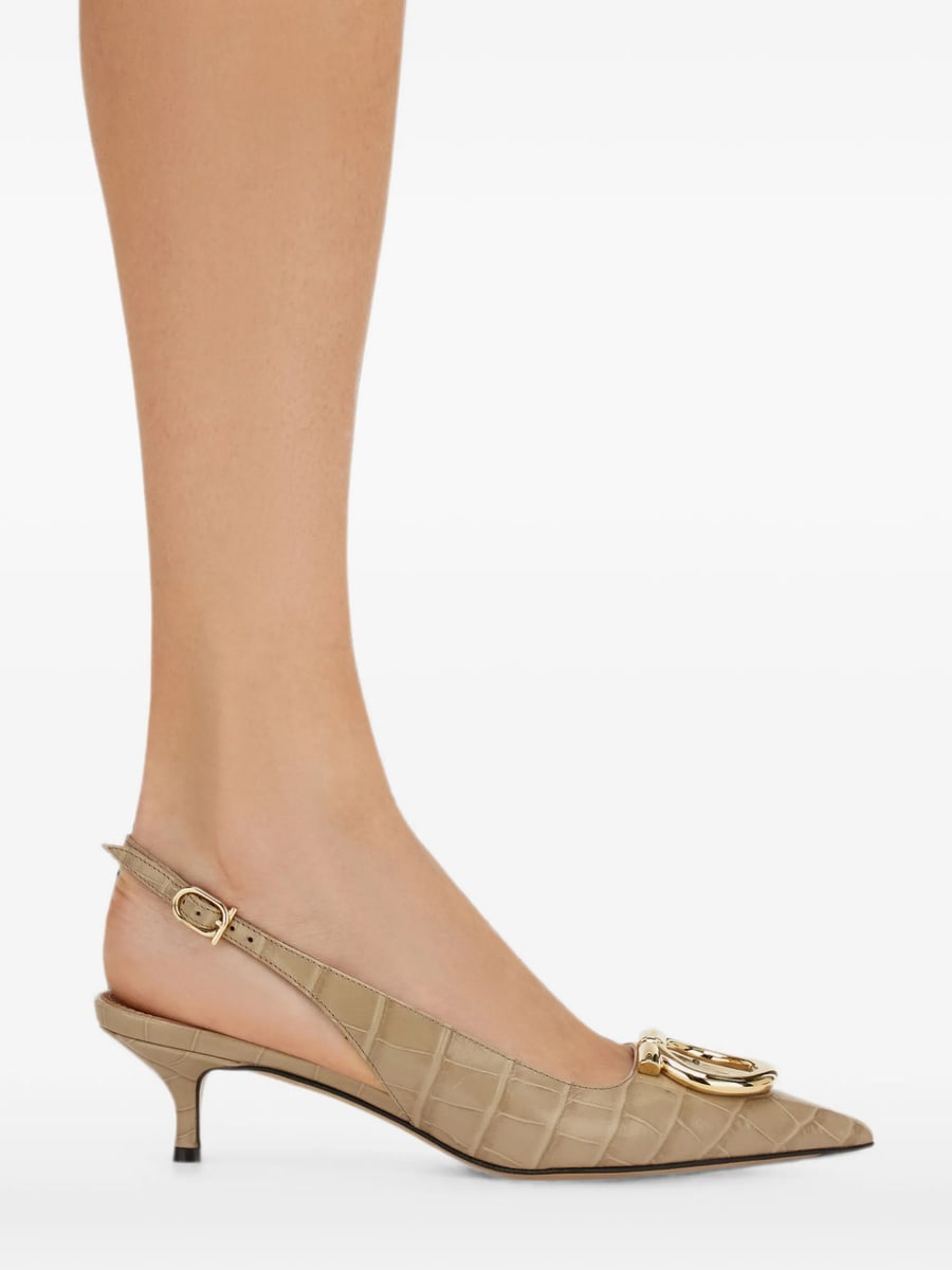 Ferragamo Ferragamo Maxi Gancini Slingback Pumps, view 3