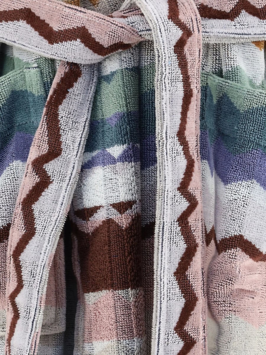Missoni Home Missoni Home Eva Zigzag-pattern Hooded Bathrobe, view 3