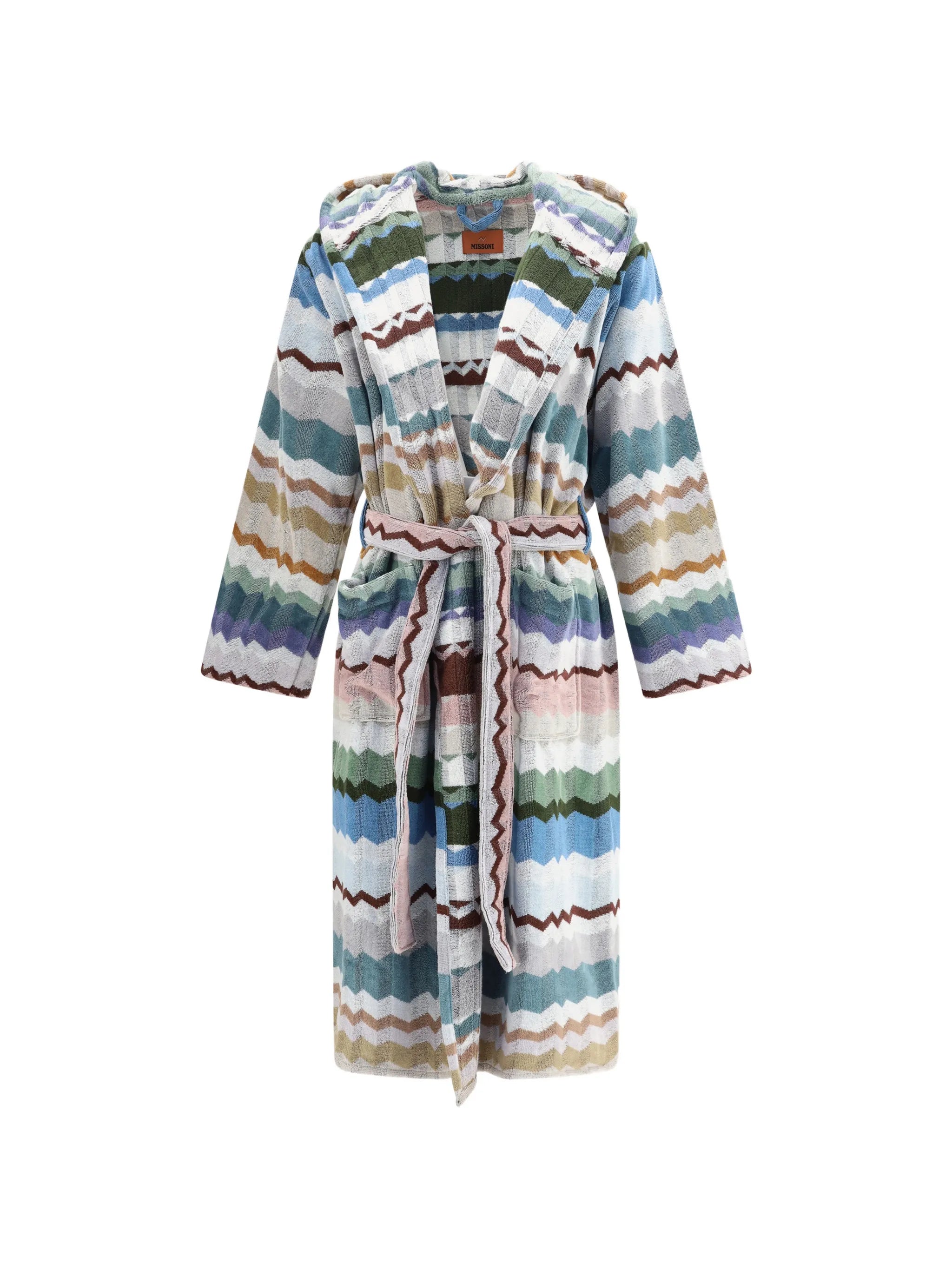 Missoni Home Missoni Home Eva Zigzag-pattern Hooded Bathrobe