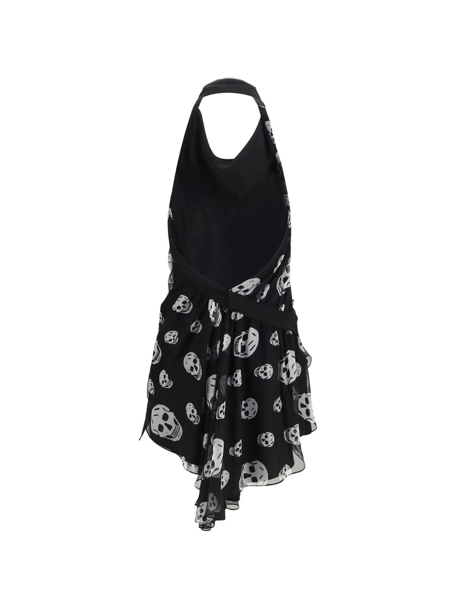 Alexander McQueen Alexander Mcqueen Skull-print Halterneck Blouse, view 2