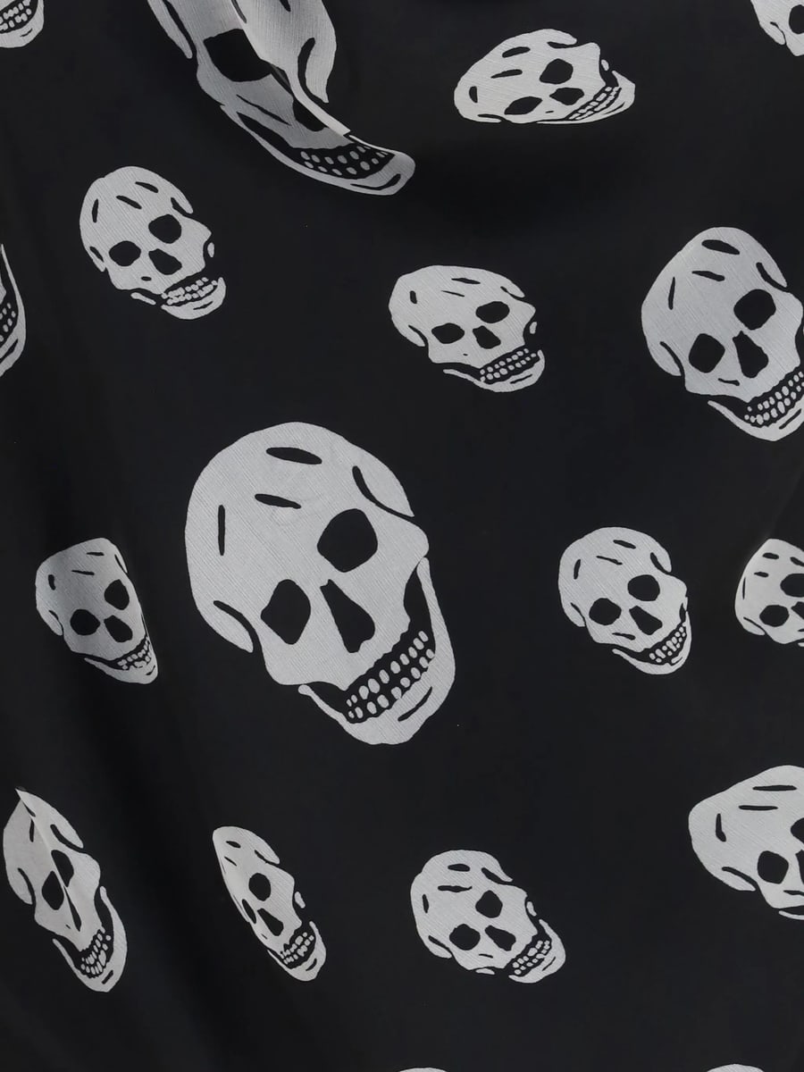 Alexander McQueen Alexander Mcqueen Skull-print Halterneck Blouse, view 4