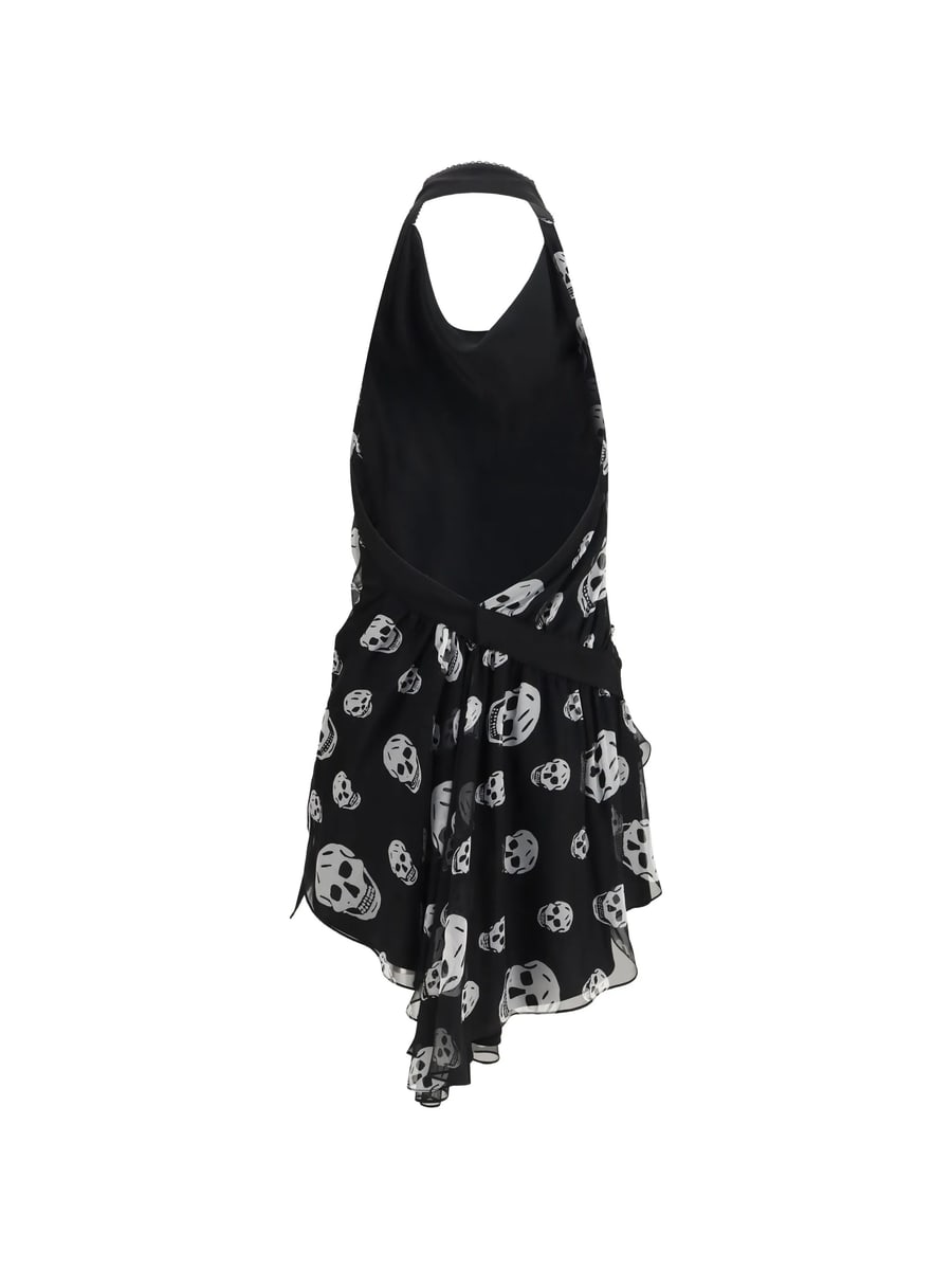 Alexander McQueen Alexander Mcqueen Skull-print Halterneck Blouse, view 5