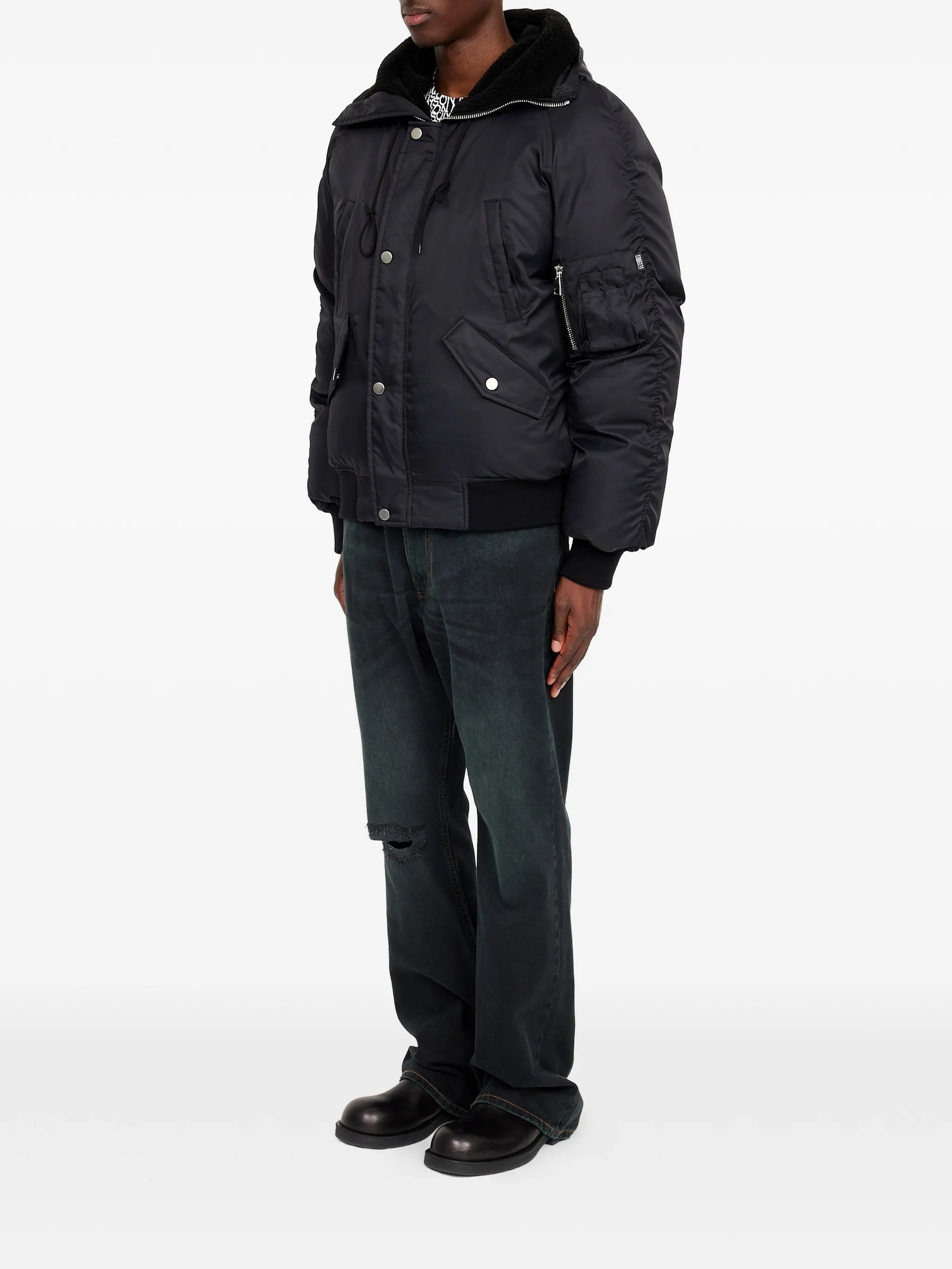 MM6 Maison Margiela Mm6 Maison Margiela Hooded Bomber Jacket, view 2