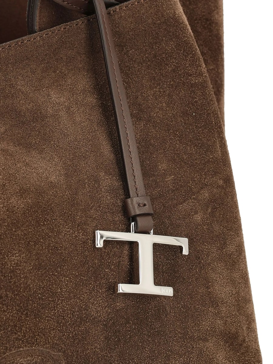 Tod's Tod's Mini Suede Logo Tote Bag, view 4