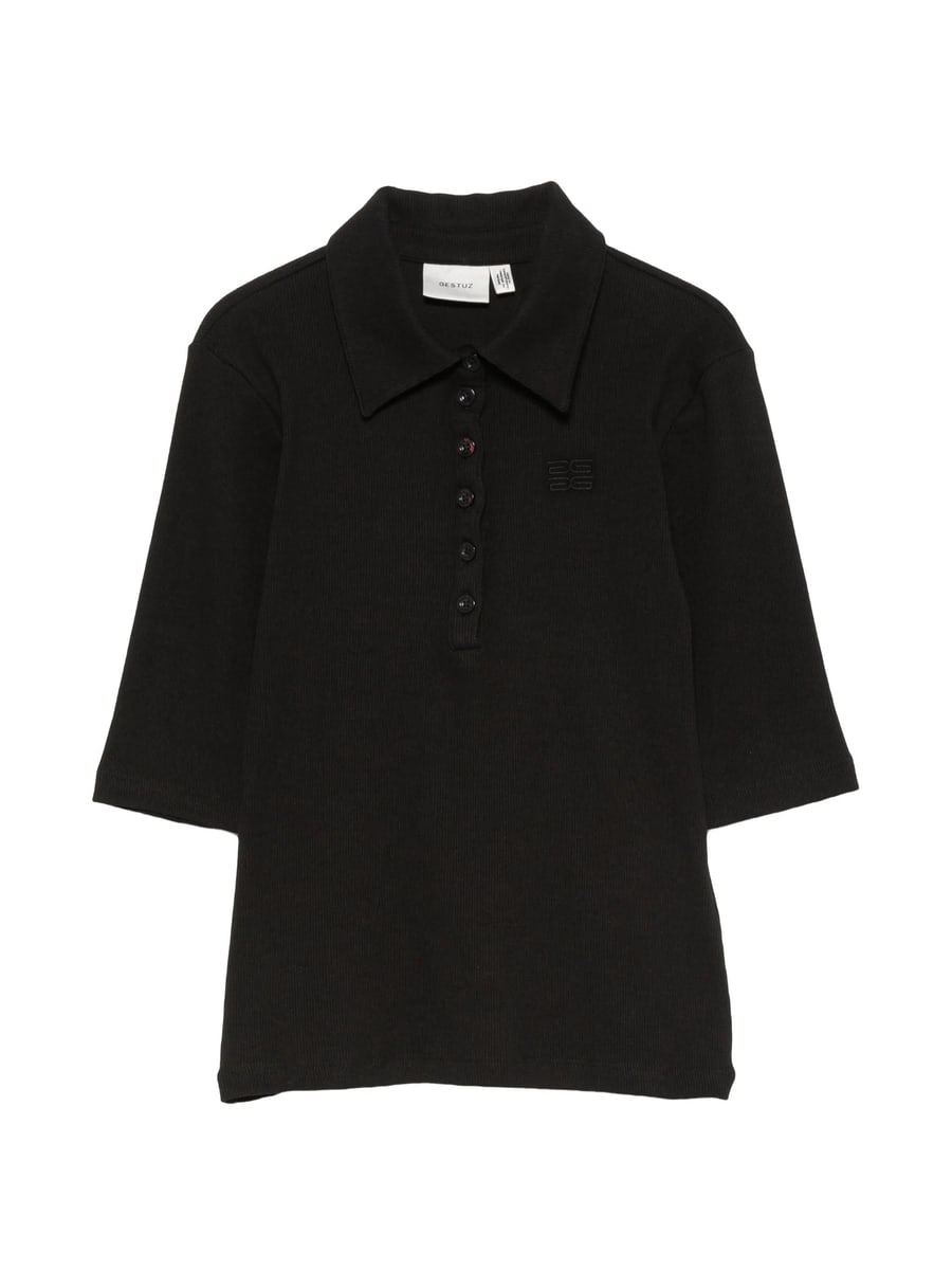 Gestuz Gestuz Drew Ribbed-knit Polo Shirt