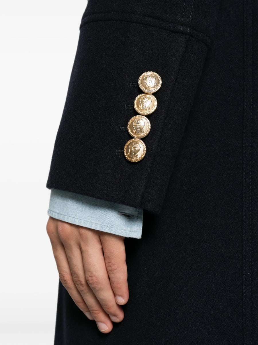 Brunello Cucinelli Brunello Cucinelli Double-breasted Crest-button Coat, view 4