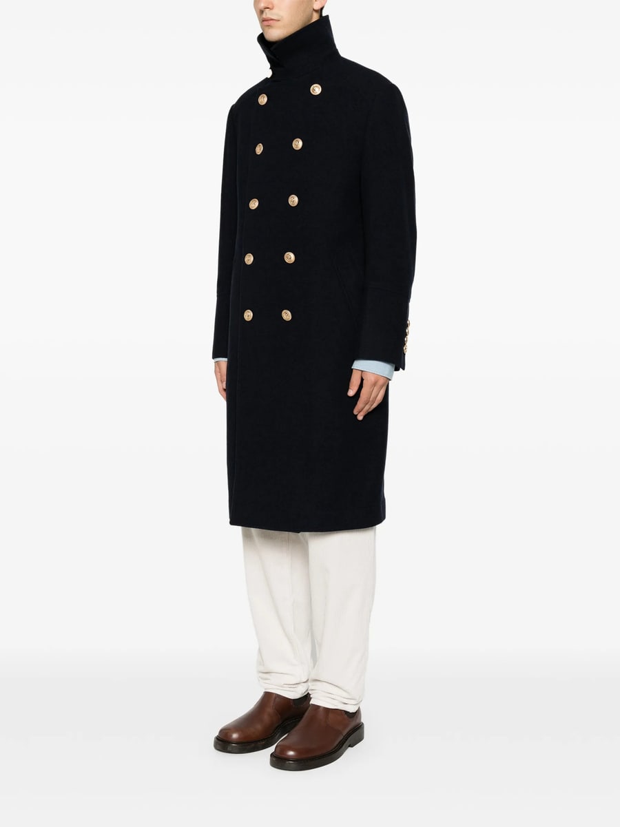 Brunello Cucinelli Brunello Cucinelli Double-breasted Crest-button Coat, view 5
