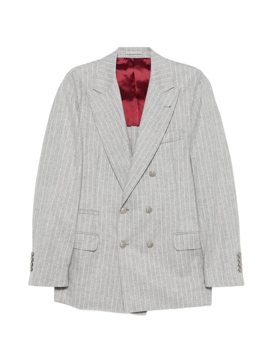 Brunello Cucinelli Brunello Cucinelli Pinstripe-pattern Double-breasted Blazer