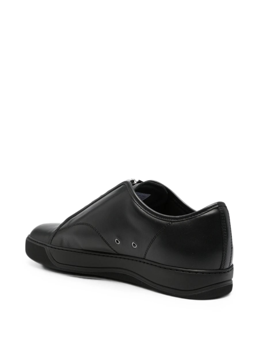 Lanvin Lanvin Zip-front Leather Sneakers, view 2