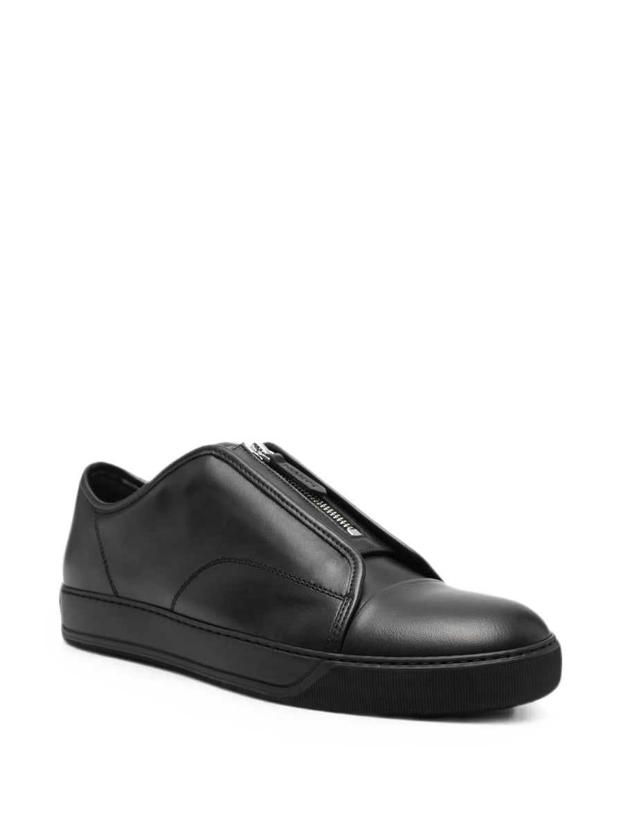 Lanvin Lanvin Zip-front Leather Sneakers, view 4