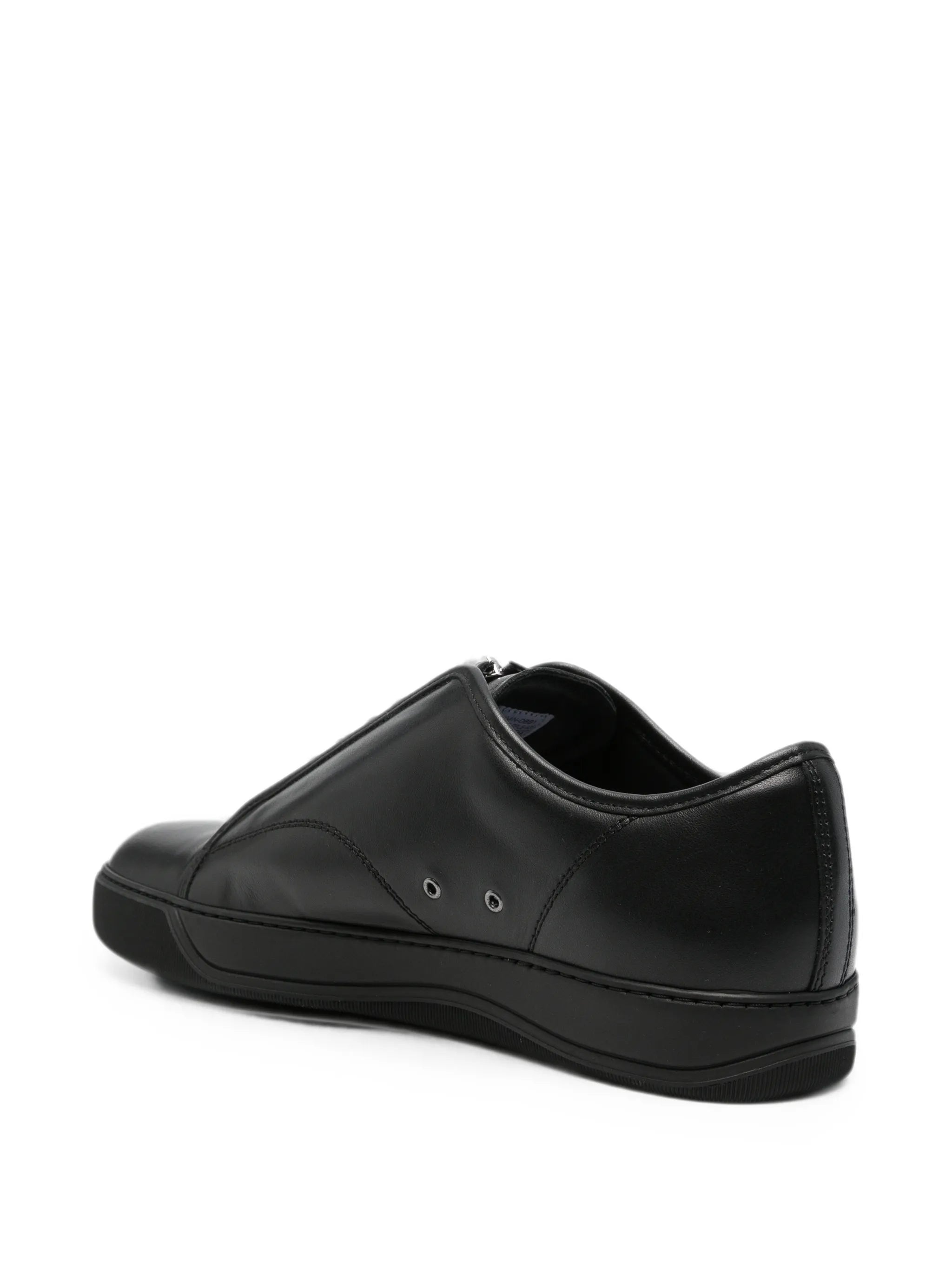 Lanvin Lanvin Zip-front Leather Sneakers, view 2