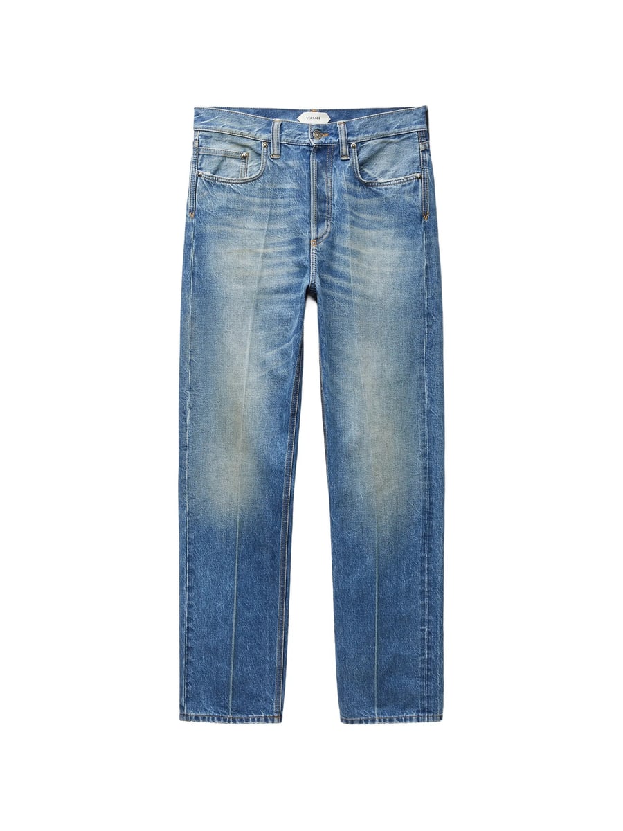 Versace Versace Distressed Straight Jeans