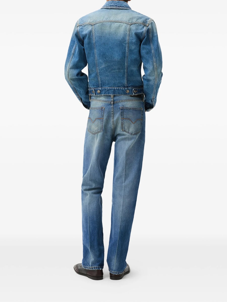 Versace Versace Distressed Straight Jeans, view 4