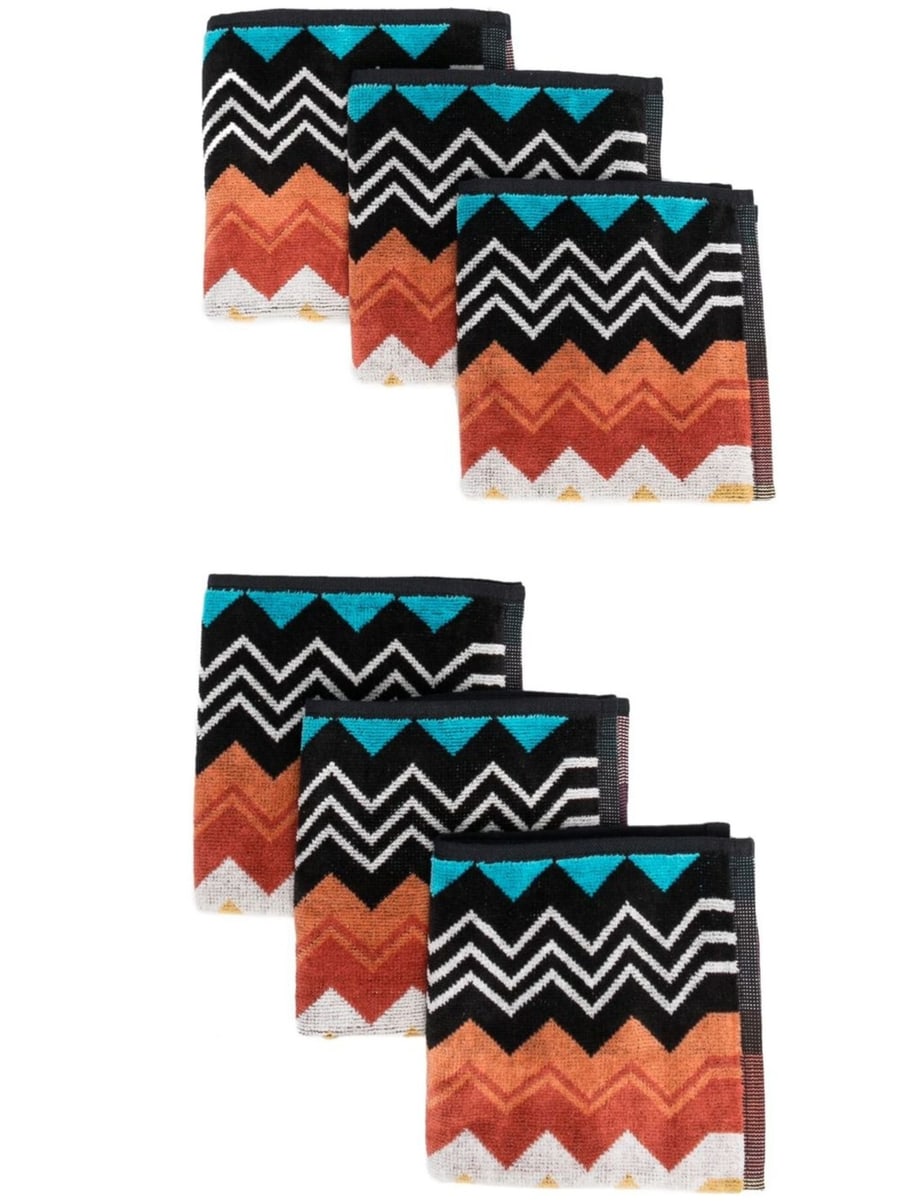 Missoni Home Missoni Home Zig-zag Print 6 Pack Towel Set