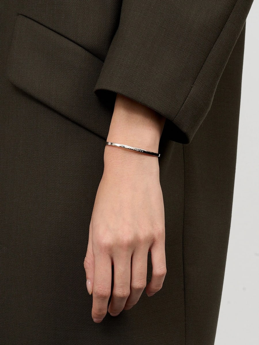 MM6 Maison Margiela Mm6 Maison Margiela Minimal  Numeric-signature Cuff Bracelet, view 2