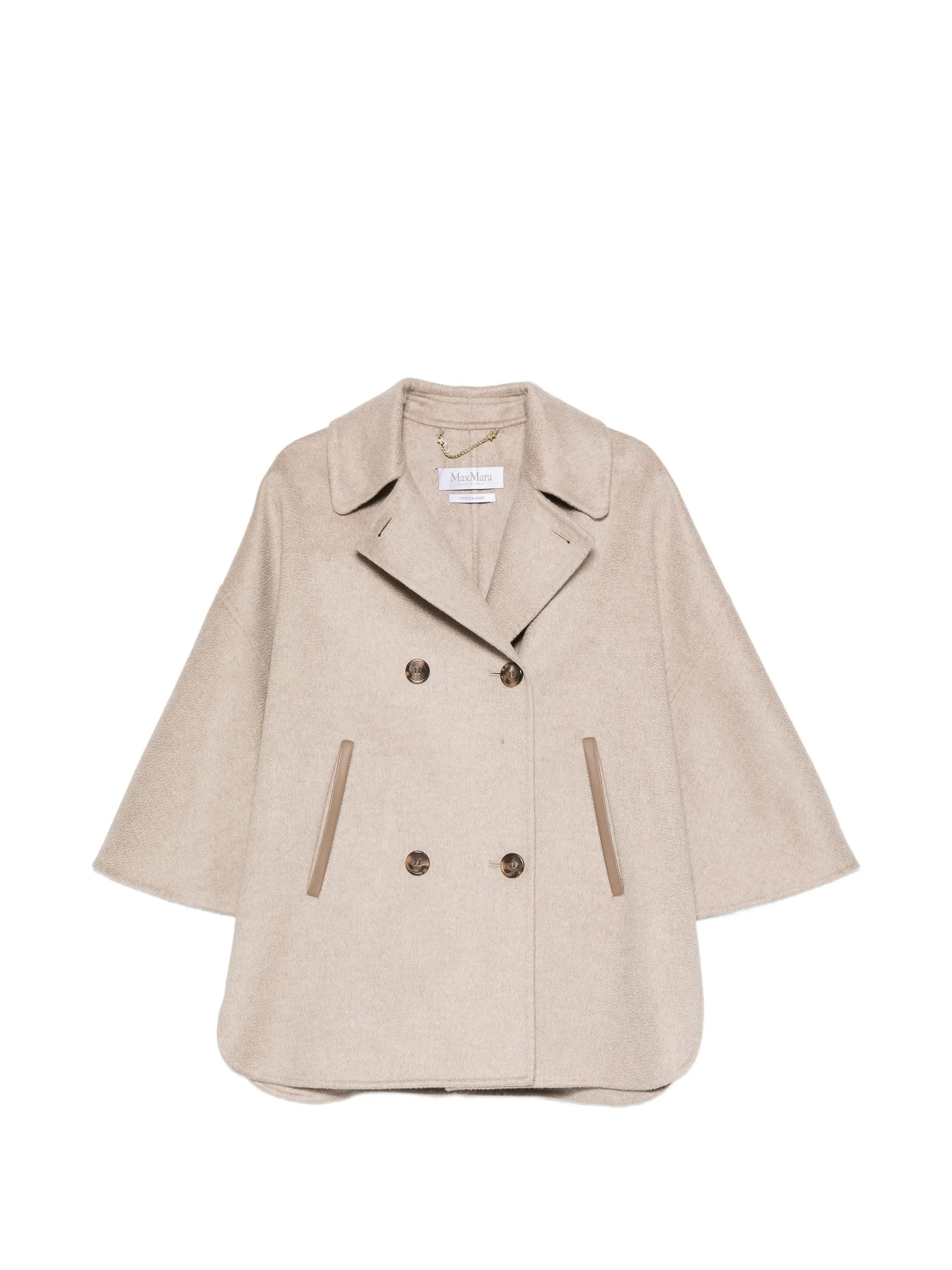 Max Mara Max Mara Aospite Double-breasted Cape-style Jacket