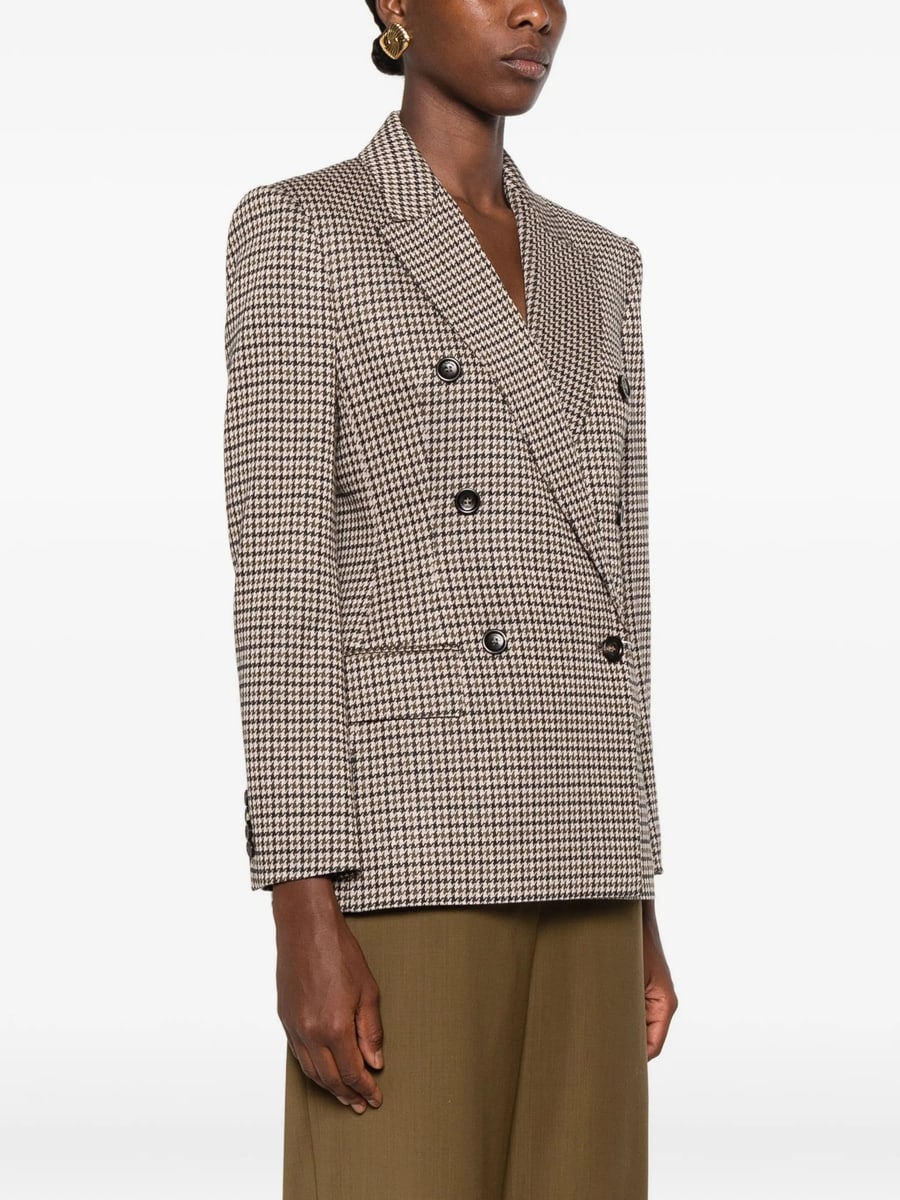 Max Mara Max Mara Houndstooth-pattern Double-breasted Blazer, view 2