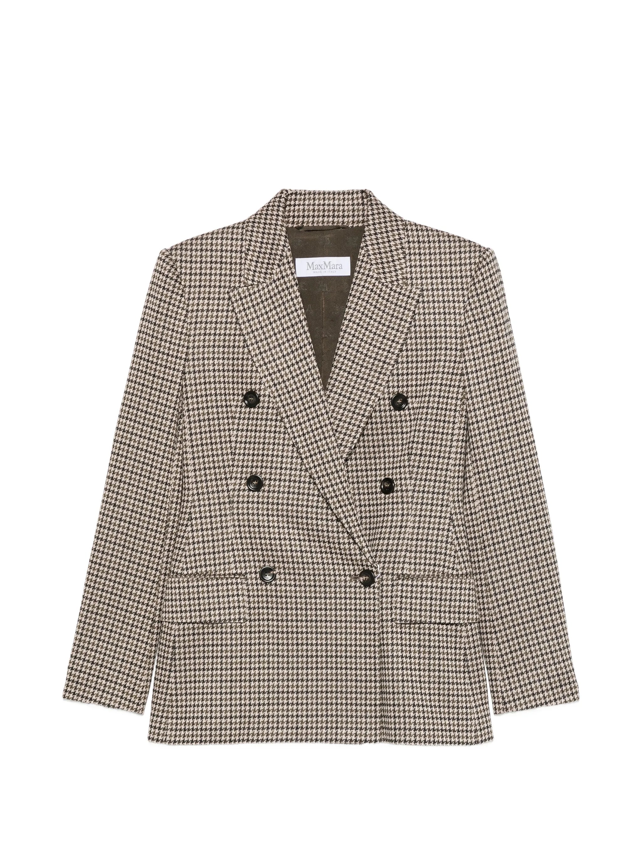 Max Mara Max Mara Houndstooth-pattern Double-breasted Blazer