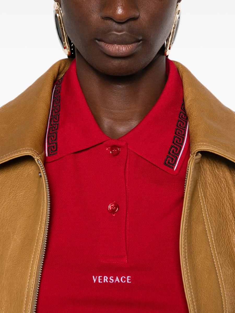 Versace Versace Greca-border Polo Shirt, view 4