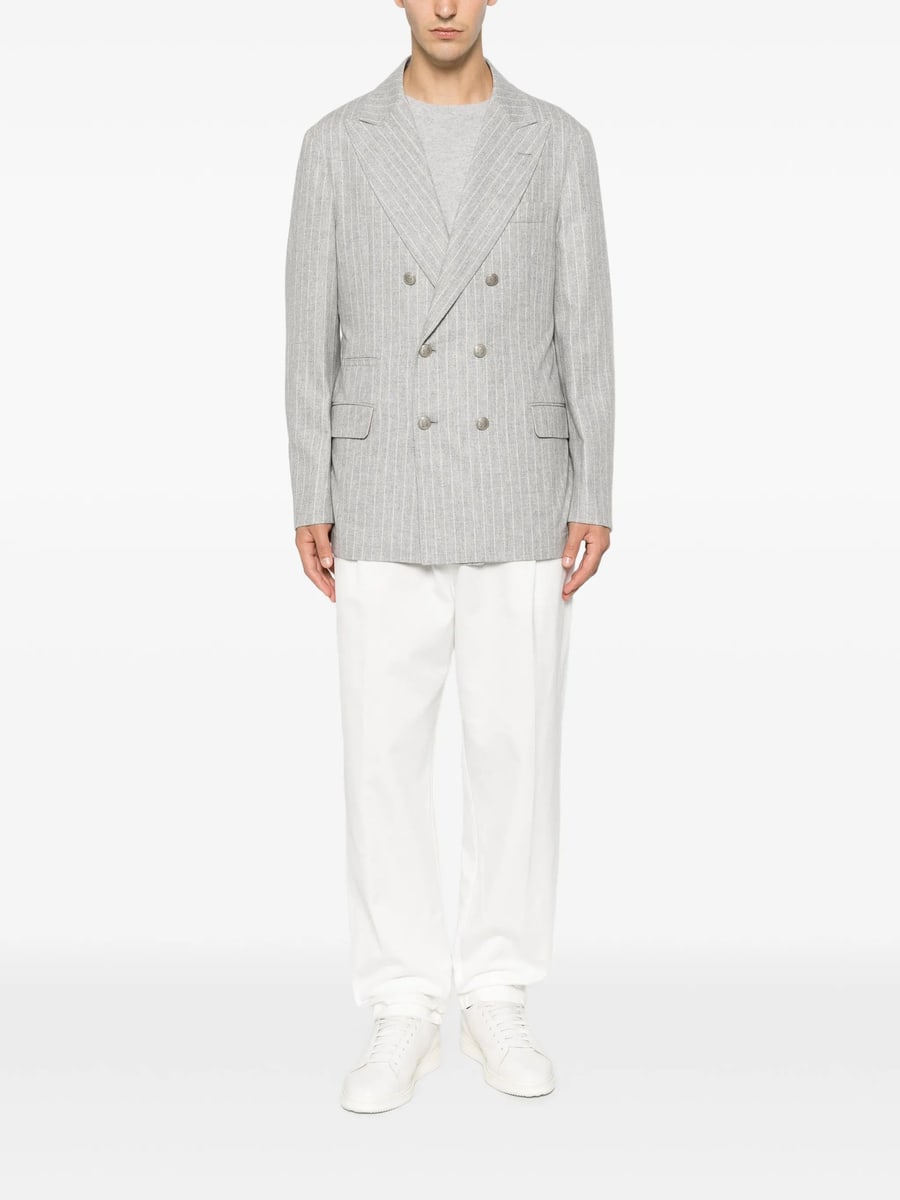 Canali Canali Pleated Straight-leg Trousers, view 5
