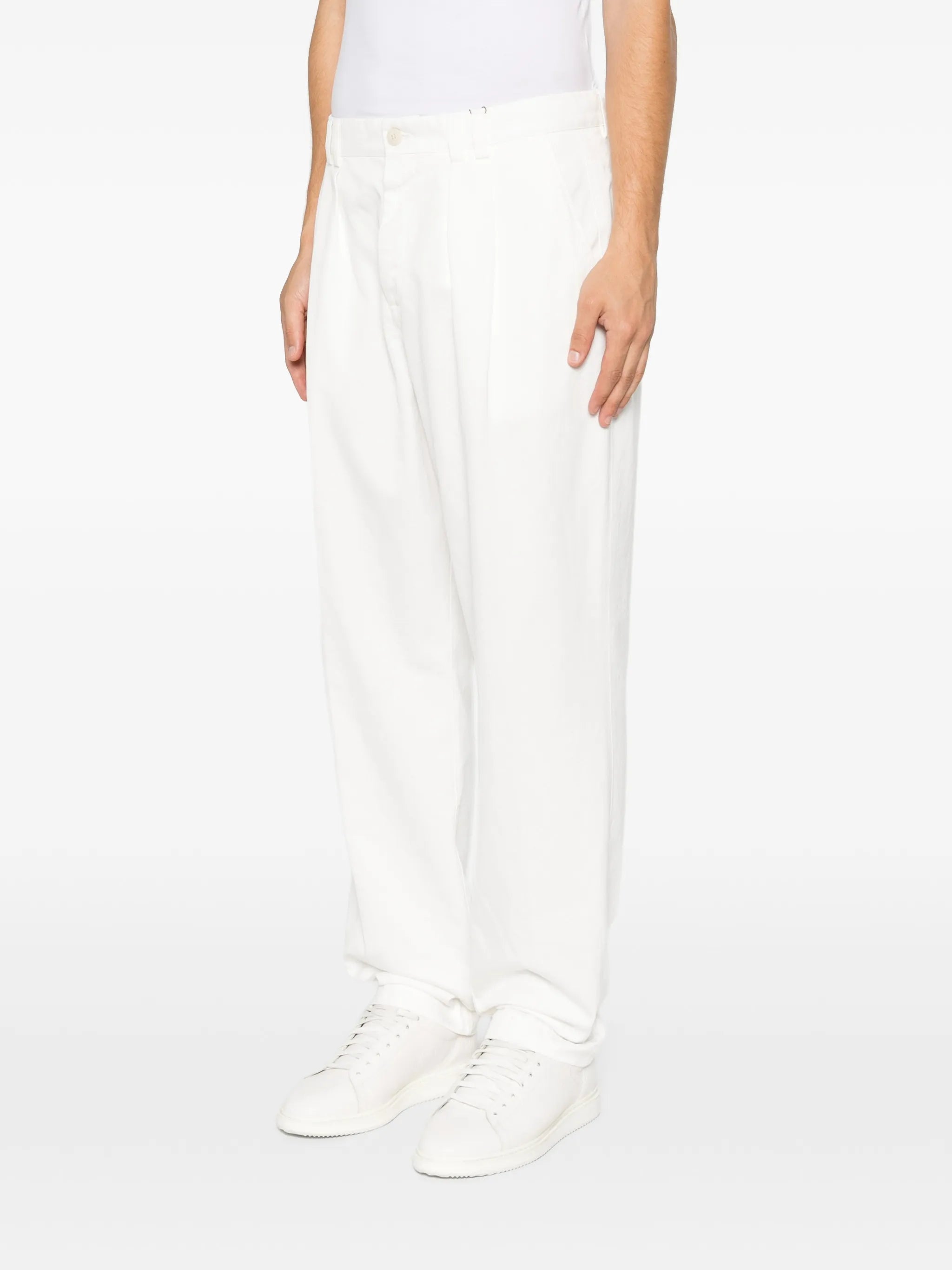 Canali Canali Pleated Straight-leg Trousers, view 2