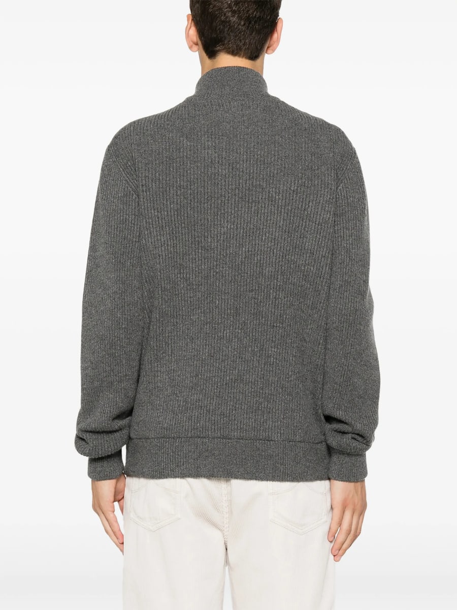 Brunello Cucinelli Brunello Cucinelli Suede-panel Ribbed Jacket, view 5